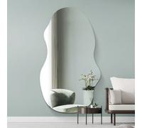 Mirroroutlet The Lacuna Frameless Pond Wall Mirror 71" X 32" (180Cm X 80Cm)