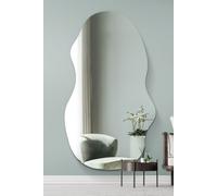 MirrorOutlet The Lacuna - Frameless Pond Wall Mirror 71" X 32" (180CM X 80CM) in Silver | Size: 1 Pack MirrorOutlet Silver 1 Pack