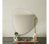 Mirroroutlet The Lapis Frameless Pebble Pond Wall Mirror 80 X 60Cm