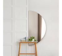 Mirroroutlet The Lunae Frameless Semi Circle Moon Wall Mirror 160Cm X 80Cm
