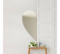 Mirroroutlet The Lunae Frameless Semi Wing Wall Mirror 100 X 50Cm Left