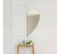 Mirroroutlet The Lunae Frameless Semi Wing Wall Mirror 100 X 50Cm Right