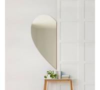 Mirroroutlet The Lunae Frameless Semi Wing Wall Mirror 120 X 60Cm Left