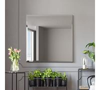 MirrorOutlet The Moderni - Large Bevelled edged Modern Square Wall Mirror 35" X 35" (90cm X 90cm) Silver Mirror Glass On A Black Backing.…