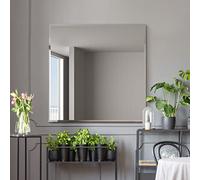 MirrorOutlet The Moderni - Large Bevelled edged Modern Square Wall Mirror 39" X 39" (100cm X 100cm) Silver Mirror Glass On A Black Backing