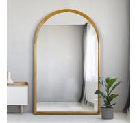 Mirroroutlet The Naturalis Solid Oak Framed Arched Leaner Wall Mirror 190Cm X 120Cm