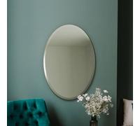 Mirroroutlet The Ovale Frameless Bevelled Oval Wall Mirror 60 X 40Cm