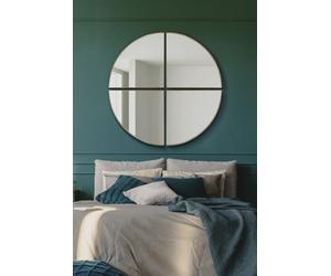 MirrorOutlet The Quadrants - Extra Large Gold Modern 4 Piece Circular Window Wall Mirror 54" X 54" (140CM X 140CM) Size and spacing upon fitting. Unique & New