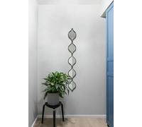 MirrorOutlet The Quinque - Black Metal Framed Tear Drop Wall Mirror 49" X 6" (124CM X 15CM) Silver Mirror Glass with Black all weather Backing.