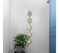 Mirroroutlet The Quinque Gold Metal Framed Tear Drop Wall Mirror 124Cm X 15Cm