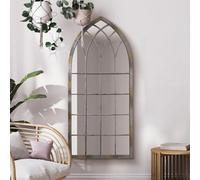 Mirroroutlet The Somerley Extra Large Rustic Metal Arched Decorative Mirror 161Cm X 72Cm