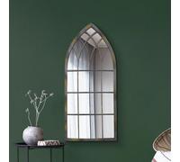 The Somerley - Rustic Metal Arched Decorative Wall or Leaner Mirror 46" X 20" (115CM X 50CM)