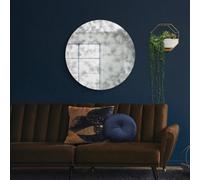 Mirroroutlet The Vetus Round Circular Antiqued Mirror With Polished Edge 100 X 100Cm