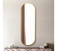 The Vultus - New Gold Metal Framed Double Arched Wall Mirror 71 X 24" (180CM X 60CM) Suitable for Inside and Outside!