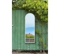 White Framed Arched Window Garden Mirror 63" X 21" (160x53CM) MirrorOutlet White 1 Pack