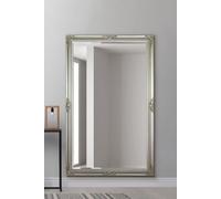 MirrorOutlet X Large Silver Antique Bevelled Dressing Wall Mirror 5Ft6 X 3Ft6 (164cm X 102cm), 168x107
