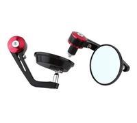 Mirrors 7/8" Motorcycle Handle Bar End Rearview Mirrors Round Side Mirror Universal Motorcycle Handlebars Rearview Mirrors Accessories(Red)