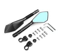 Mirrors Accessories CNC Aluminum Motorcycle Mirrors Moto Rearview Blind Spot Side Mirror For SUZUKI GSR 750 2011-2018 600 400 2008-2012(Black- Silver)