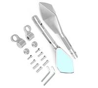 Mirrors Accessories CNC Aluminum Motorcycle Mirrors Rearview Blind Spot Side Mirror For Y-AMAHA XMAX 125/250/300/400 Max NMAX 125 YZF R3 R1(Silver)