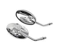 Mirrors Accessories Universal Motorcycle Mirror Chrome Oval Rear View Side Mirrors For H-onda Shadow 400 600 VT 700 VT750 VT800 VT1100