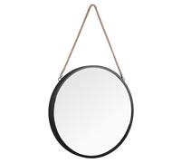Mirrors and More Taira 81490102 Decorative Mirror Metal Black with Rope for Suspension