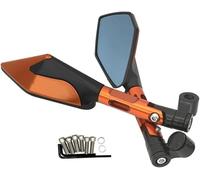 Mirrors Compatible With For Z800 For Z1000 Motorcycle Handlebar Mirror Motorcycle Rear Side Mirror The Motorcycle Side Rearview Mirror(Orange)