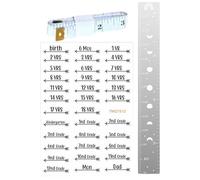 Mirrors Growth Chart for Wall | Self-Adhesive Acrylic Growth Chart Mirror Wall Height Adjustable Growth Chart Wall Ruler Portable Height Measurement Record Ruler, for Tracking Kids Growth