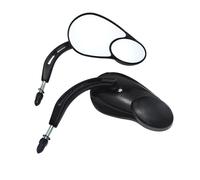 mirrors motorcycle Motorcycle Split Vision Rearview Mirrors 5/16" For Harley For Sportster For Touring Road For King For FLHR(Black)
