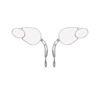 Mirrors Motorcycle Rearview For Touring Electra For Street Glide Road King Fat Bob Boy For Sportster 883 1200 For Softail Motorcycle Split Mirrors(Chrome)