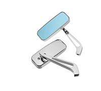 Mirrors Motorcycle Rearview Universal Side Mirror Mobike Accessories Motorcycle Handlebar Rear View Mirrors Rectangle Black Square Smoke Blue Glass 8mm/10mm(Plating)