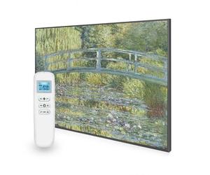 Mirrorstone 1200W Smart Wi-Fi Infrared Picture Panel Heater, Electric Heating Panel, Low Consumption Home Living Room (The Pond With Water Lilies)