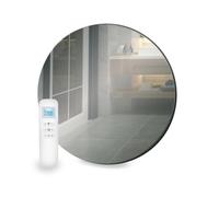 Mirrorstone 320w Round Mirror Far Infrared Panel Heater, Electric Heater, Energy Efficent Wall Mounted Indoor Living Room Bedroom, Bathroom IP54 Splash Proof