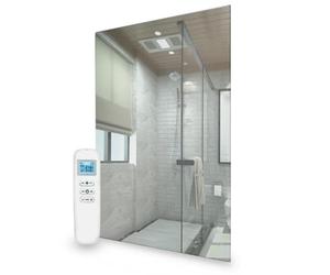 Mirrorstone 580w WIFI Mirror Infrared Panel Heater, Electric Heater, Energy Efficent Wall Mounted Indoor Living Room Bedroom, Bathroom IP54 Splash Proof with Remote And Demister