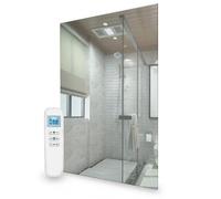 Mirrorstone 580w WIFI Mirror Infrared Panel Heater, Electric Heater, Wall Mounted Indoor Living Room Bedroom, Bathroom IP54 Splash Proof with Remote And Demister