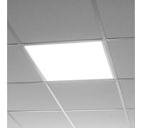 Mirrorstone 600 x 600 Square 40W Backlit LED Panel Light - Cool White 6000K, 3600 Lumens - Suspended Ceiling, Offices, Classrooms, Shops Commercial Use (Transformer Included)