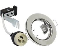 Mirrorstone - EcoSpot+ Hoop Downlight Steel GU10 Fixed Brass, Chrome and Satin Chrome (Chrome, Pack of 4)