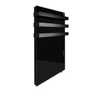 Mirrorstone Heating Mirrorstone 900W Glass Smart Wi-Fi Infrared Towel Rail Black