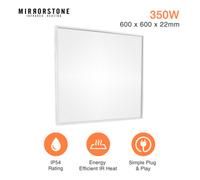 Mirrorstone Heating Mirrorstone Classic White Panel Fir Coated Aluminium 350W Infrared Heating Panel