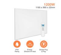 Mirrorstone Heating Mirrorstone Nexus White Panel Fir Coated Aluminium 1200W Infrared Heating Panel (With Suspension Kit)