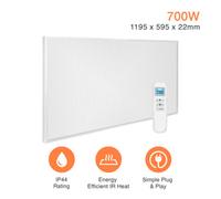 Mirrorstone Heating Mirrorstone Nexus White Panel Fir Coated Aluminium 700W Infrared Heating Panel (With Suspension Kit)