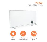 Mirrorstone Heating Mirrorstone - Nxt Gen - White - Panel - Fir Coating - 700W Infrared Panel Heater (Feet Included)