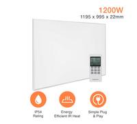 Mirrorstone Heating Mirrorstone Nxtgen White Panel Fir Coated Aluminium 1200W Infrared Heating Panel