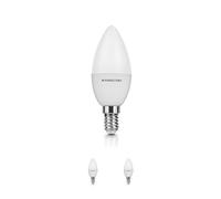 Mirrorstone+ Pack of 2 E14 6W LED Candle Bulb 470 Lumens Eco-Saver, 30,000 Hour Lifespan, 360 Degree Beam Angle, Cool White 6000K