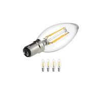Mirrorstone+ Pack of 4 B15 4w Omni-LED Clear Candle Bulb OMNILight, 25,000 Hour Lifespan, 360 Degree Beam Angle, Cool White 6000K
