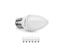 Mirrorstone+ Pack of 6 E27 6W LED Candle Bulb 470 Lumens Eco-Saver, 25,000 Hour Lifespan, 200 Degree Beam Angle, Warm White 3000K