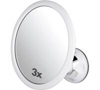 MIRRORVANA 3X Magnifying Round Shower Mirror for Fogless Shaving with Suction Cup, Shatterproof Surface and 360° Swivel, 6.7"