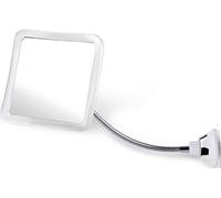 MIRRORVANA Flexible Fogless Shaving Mirror with Suction, 16 cm x 16 cm | Height Adjustable Gooseneck Bathroom Mirror with 360° Swivel, Upgraded Suction & Shatterproof Surface for Comfortable Shaving