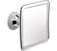 MIRRORVANA Fogless Shower Mirror for Shaving with Upgraded Suction-Cup, 1X Magnifying, 6.3 x 6.3 Inch (Chrome Frame, Grey Suction), MVSF63CHGR1X