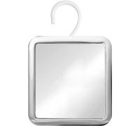 MIRRORVANA Fogless Shower & Shaving Mirror with Upgraded Suction Mount for Bathroom, Anti Fog Shatterproof Surface and 360° Swivel, 16cm x 16cm (1X Magnification) (Chrome with Hook)