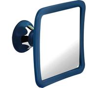 MIRRORVANA Fogless Shower & Shaving Mirror with Upgraded Suction Mount for Bathroom, Anti Fog Shatterproof Surface and 360° Swivel, 16cm x 16cm (Blue)